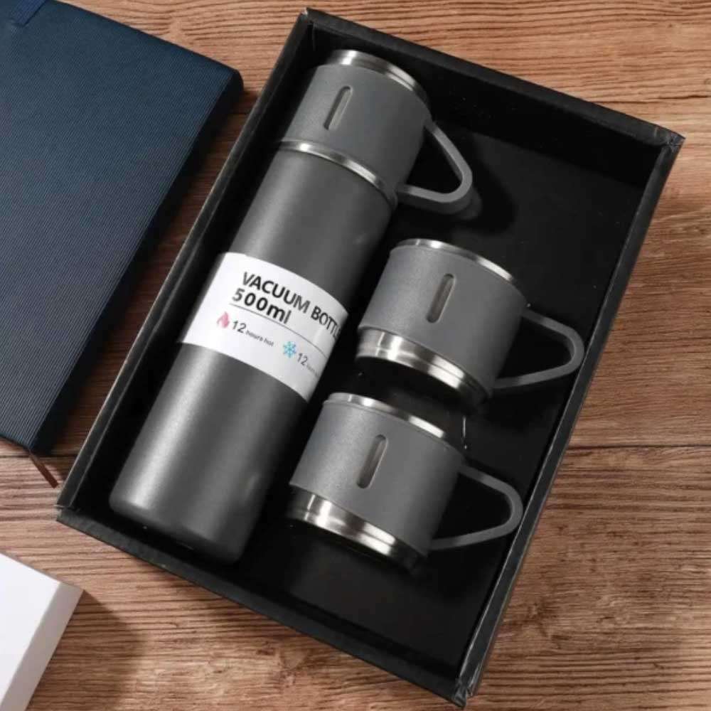 Vacuum Flask Set 500ml - Gray