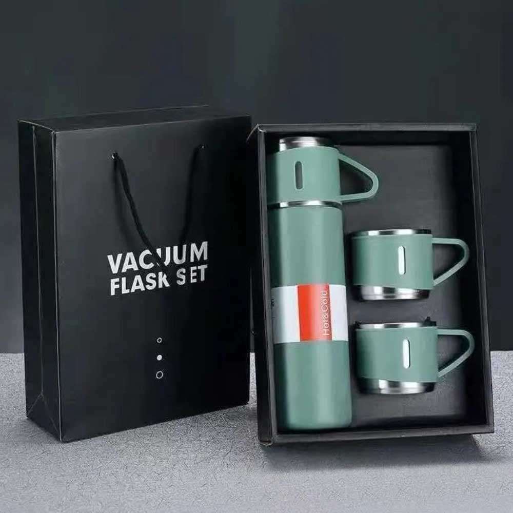 Vacuum Flask Set 500ml - Olive
