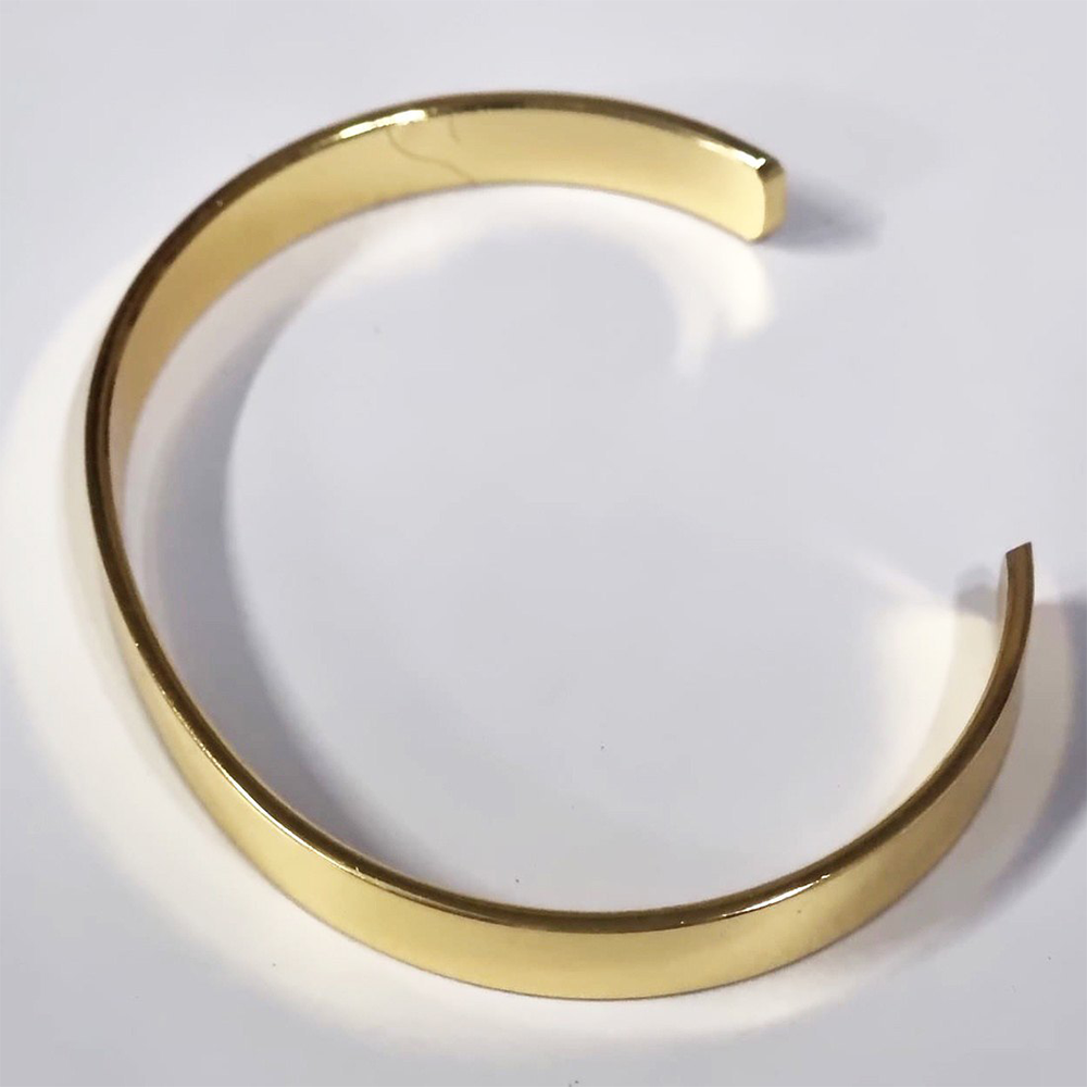 Half SS Kada For Engrave - Golden