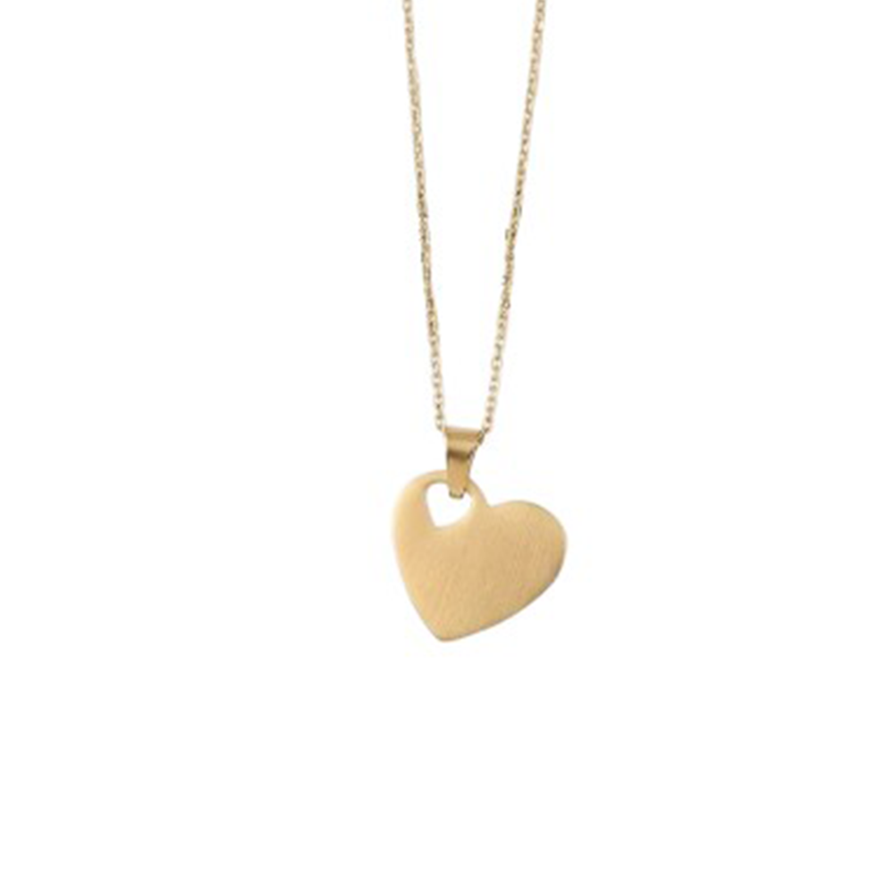 Pendent for Engrave SS Material Golden - Heart