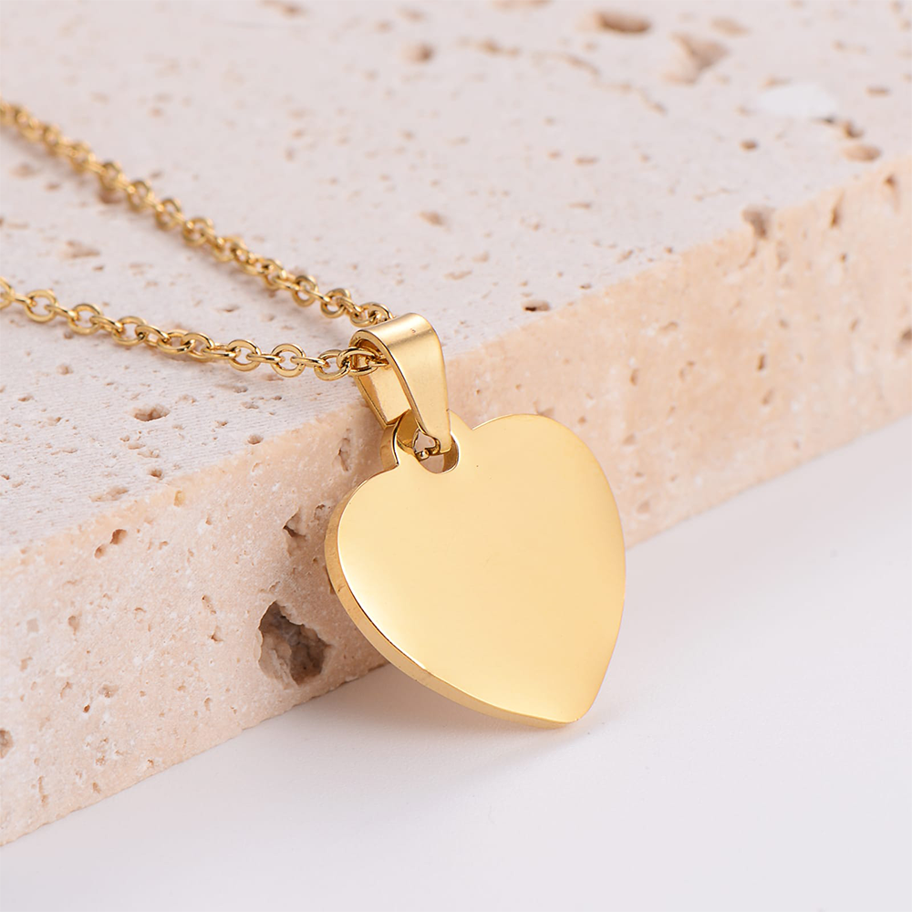 Pendent for Engrave SS Material Golden - Small Heart