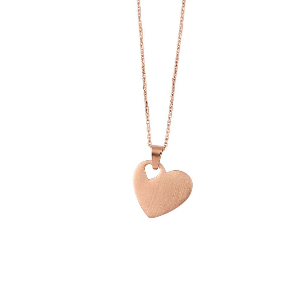 Pendent for Engrave SS Material Rose Gold - Heart