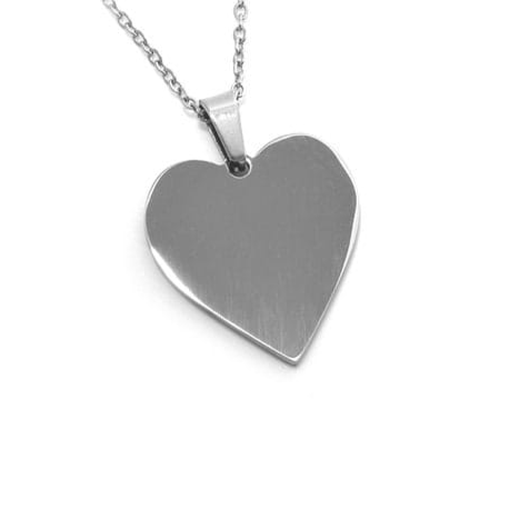 Pendent for Engrave SS Material Silver - Small Heart