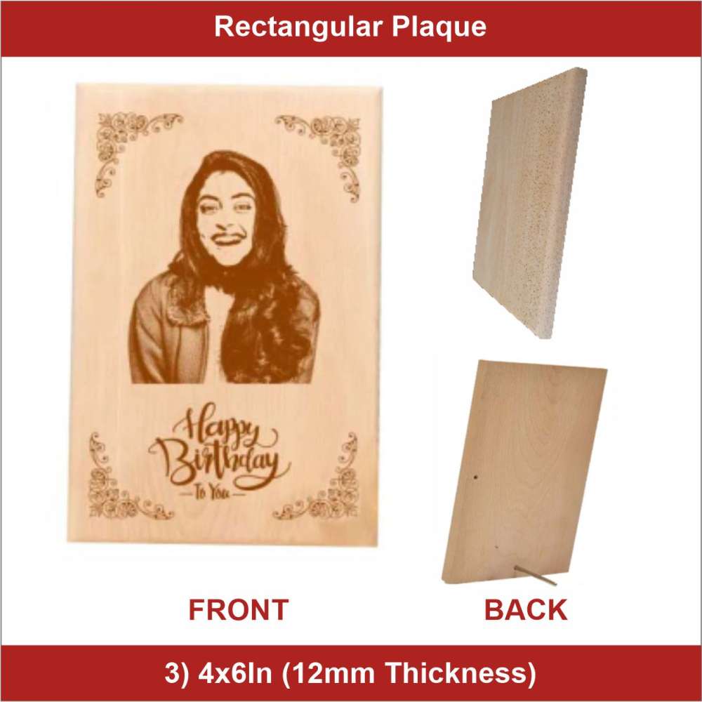 4x6inch 12mm Thickness wooden Plaque - 2