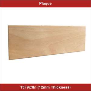 9x3inch 12mm Thickness wooden Plaque - 10