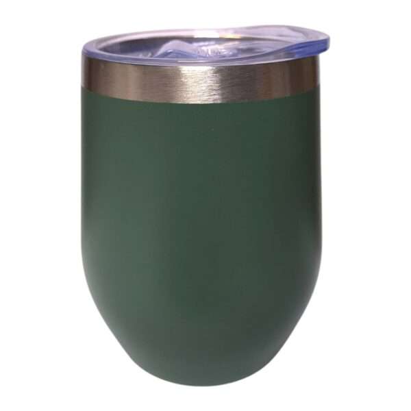 Black Stainless Steel Wine Tumbler for Engrave - Green Earth