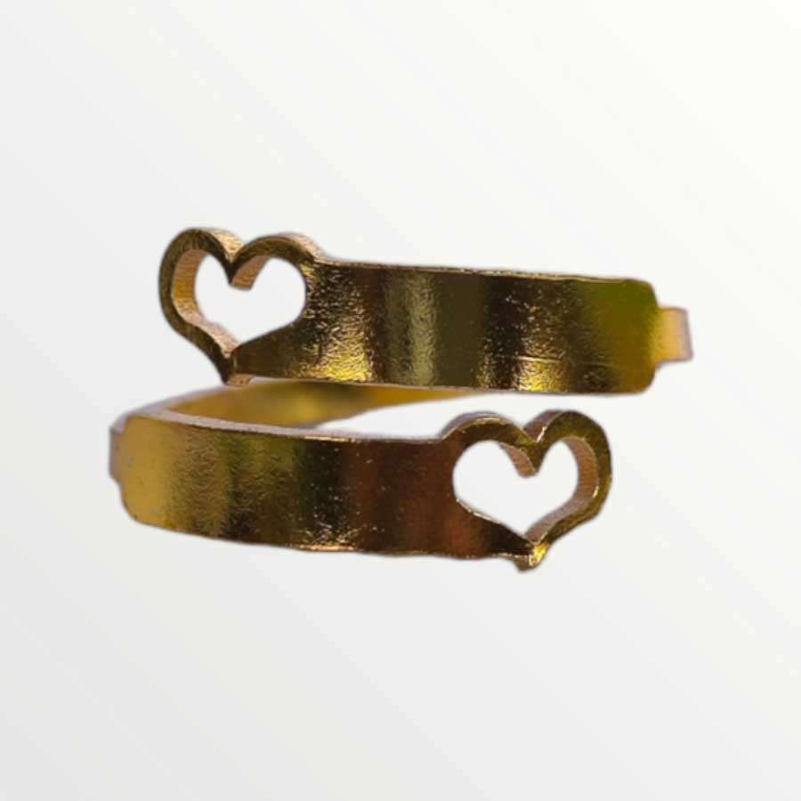 Finger Ring Heart - Golden