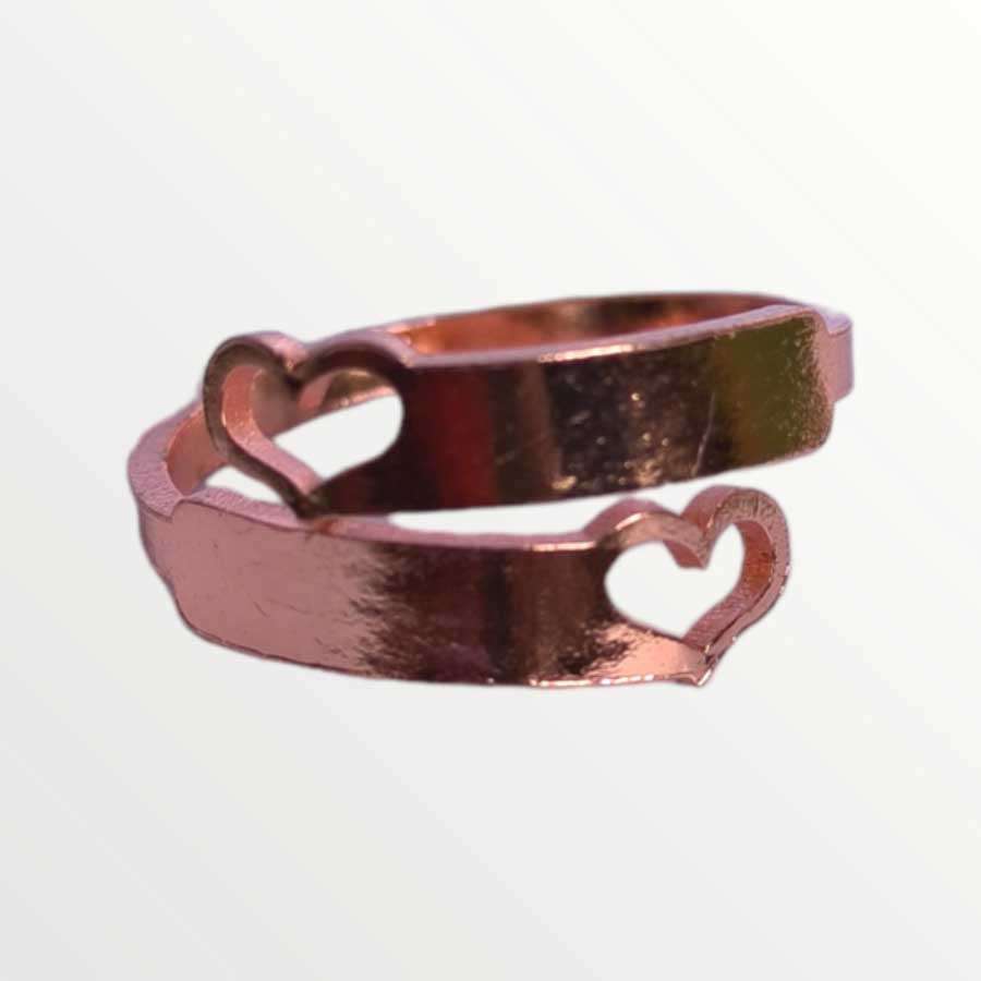 Finger Ring Heart - Rose Gold