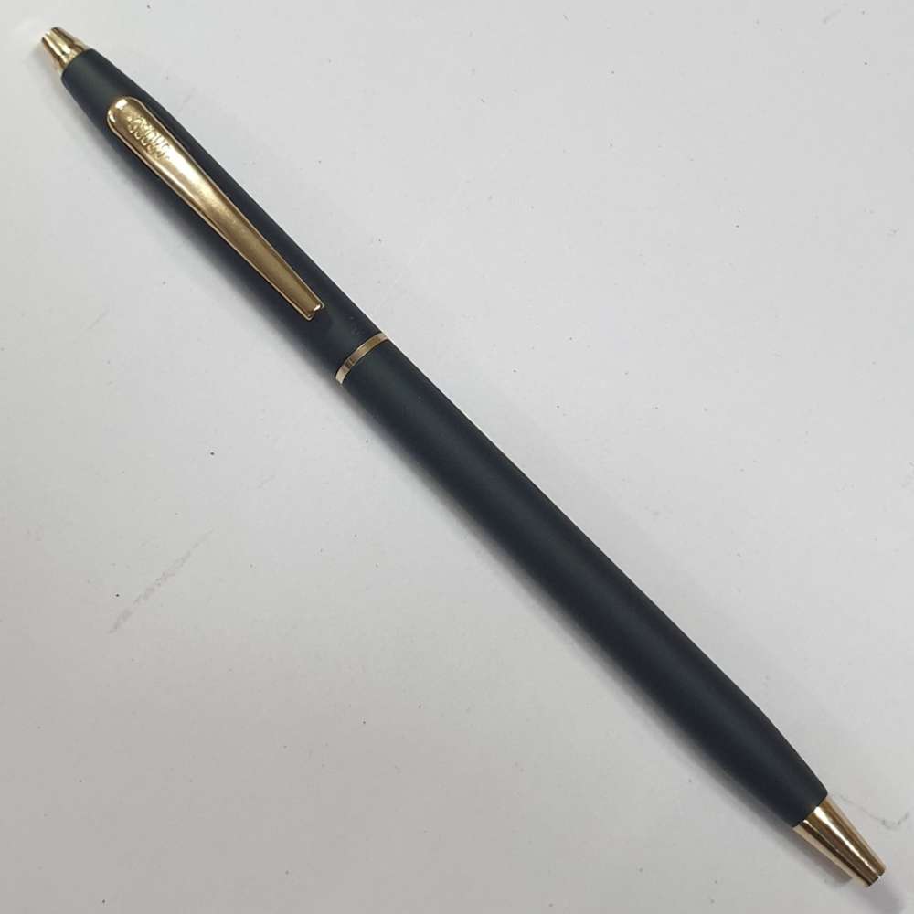 (PEN-011) Cros GN/BK Slim Metal Pen