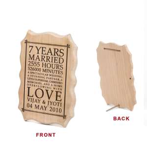 Shape Zig Zag 6x8inch 12mm Thickness wooden Plaque - 13