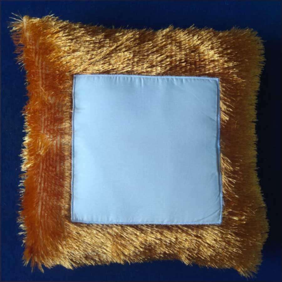 Fur Square Sublimation Pillow - Golden