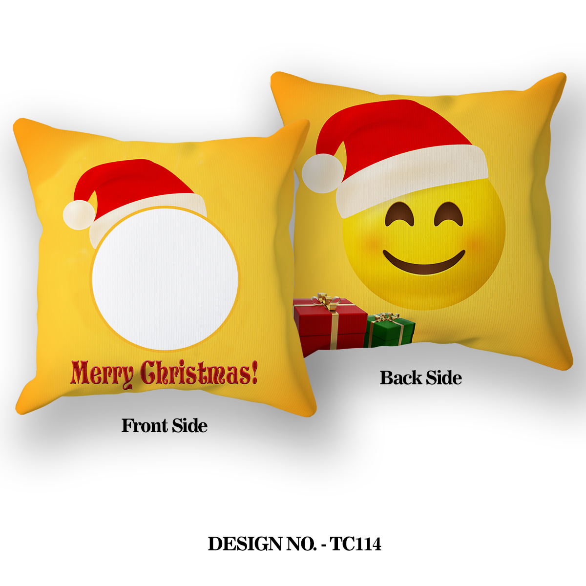 SMILEY Merry Christmas Printed Pillow TC114