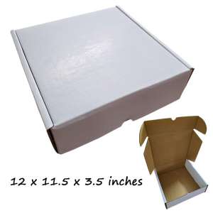 12inch Box Blank White 5pc (12x11.5x3.5in)