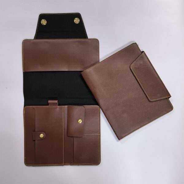 Diary Folder Faux Leather - Brown
