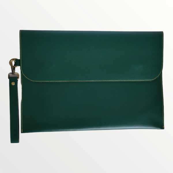 Laptop Sleeve Faux Leather - Olive