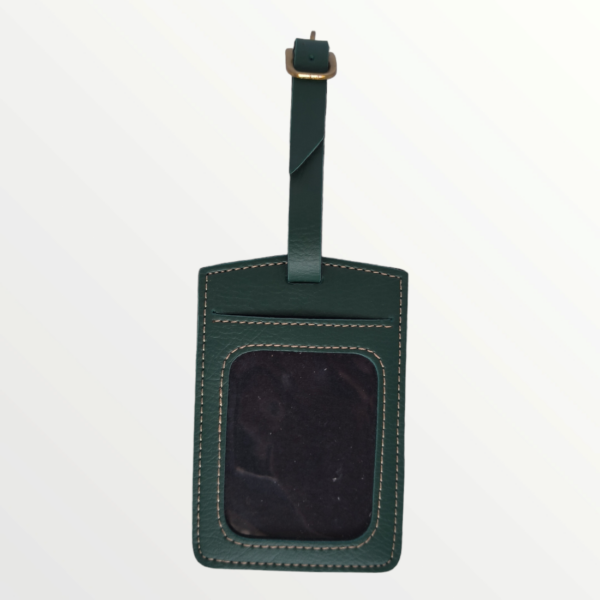 Luggage Tag Bangkok Leather - Olive