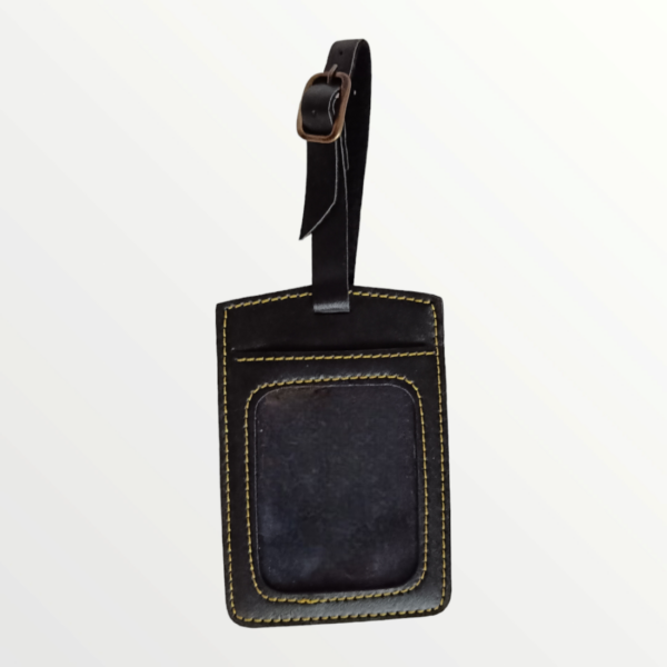 Luggage Tag Faux Leather - Black A