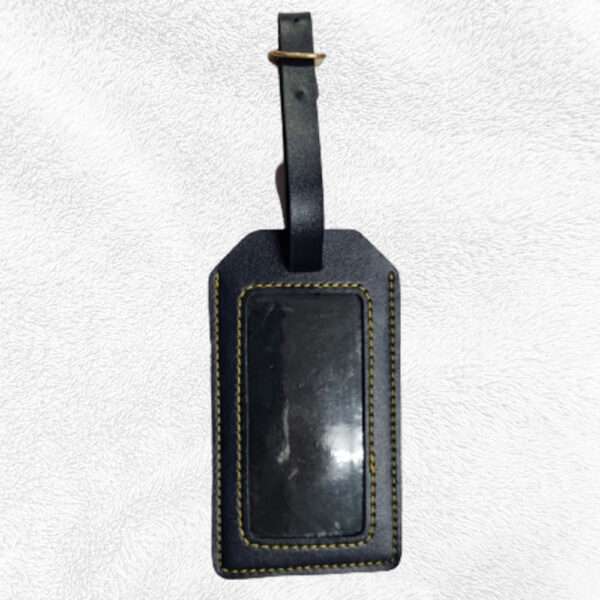 Luggage Tag Faux Leather - Blue