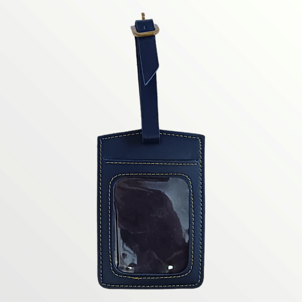 Luggage Tag Faux Leather - Blue A