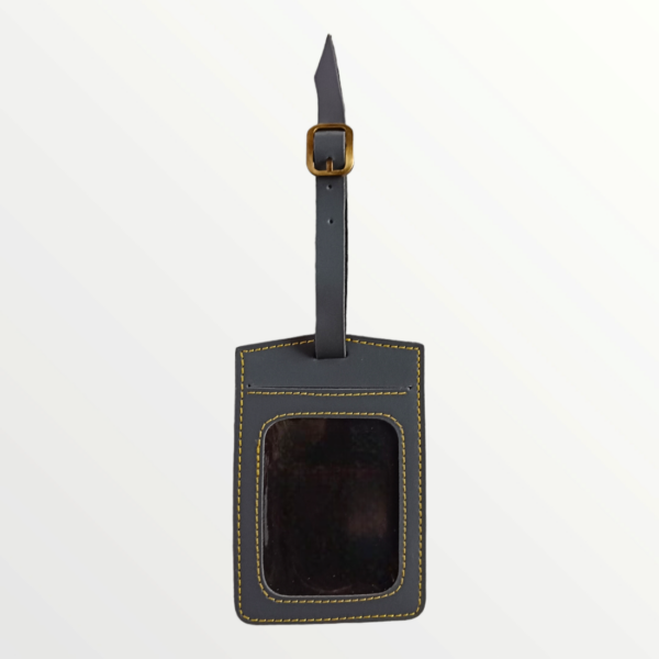 Luggage Tag Faux Leather - Gray A
