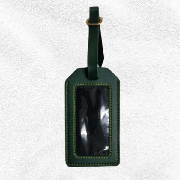 Luggage Tag Faux Leather - Olive