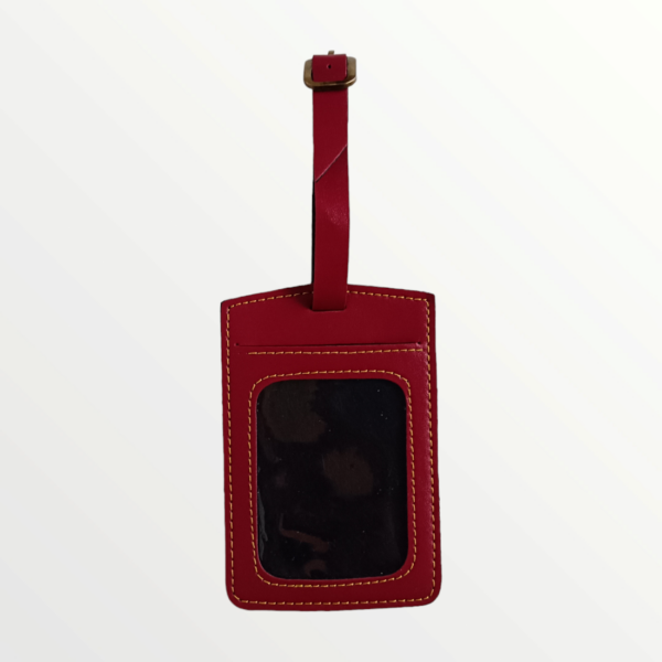 Luggage Tag Faux Leather - Wine A