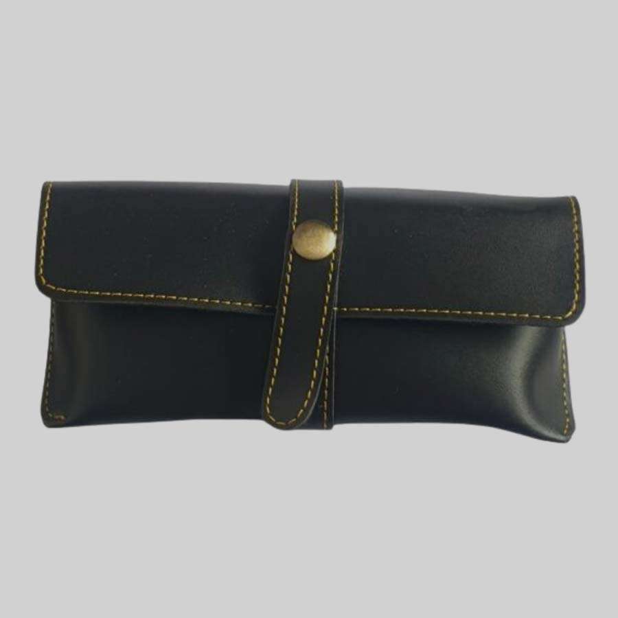 Sunglass Case Faux Leather - Black