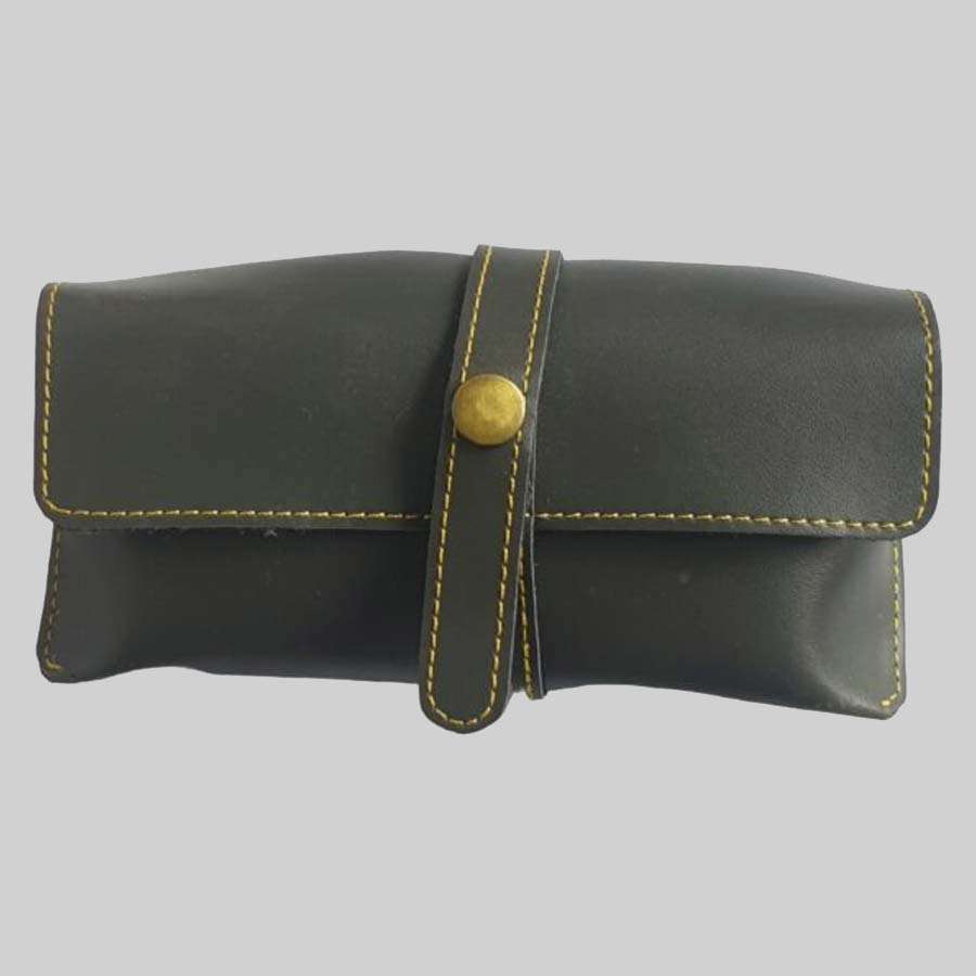 Sunglass Case Faux Leather - Gray