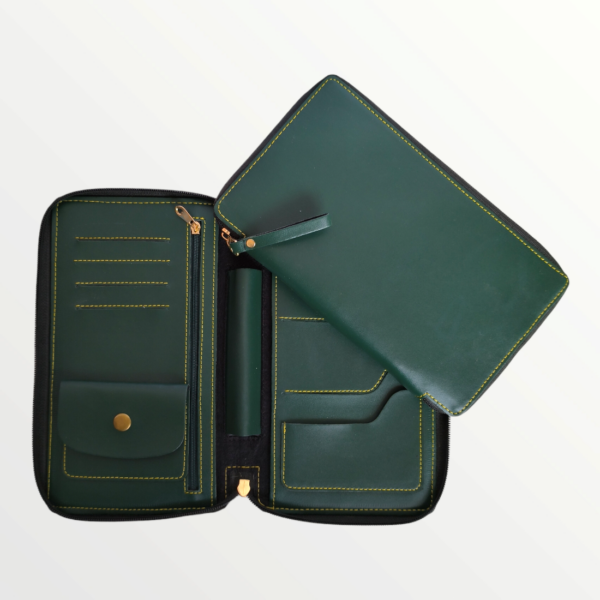 Travel Pouch KK Faux Leather - Olive