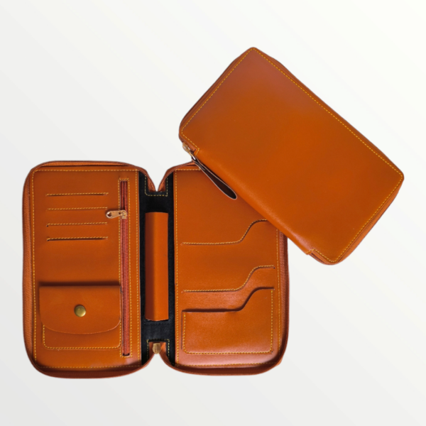 Travel Pouch KK Faux Leather - Tan