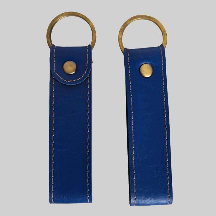 Keychain Bangkok Leather - Blue