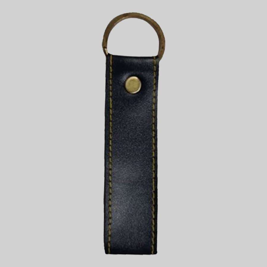 Keychain Faux Leather - Blue