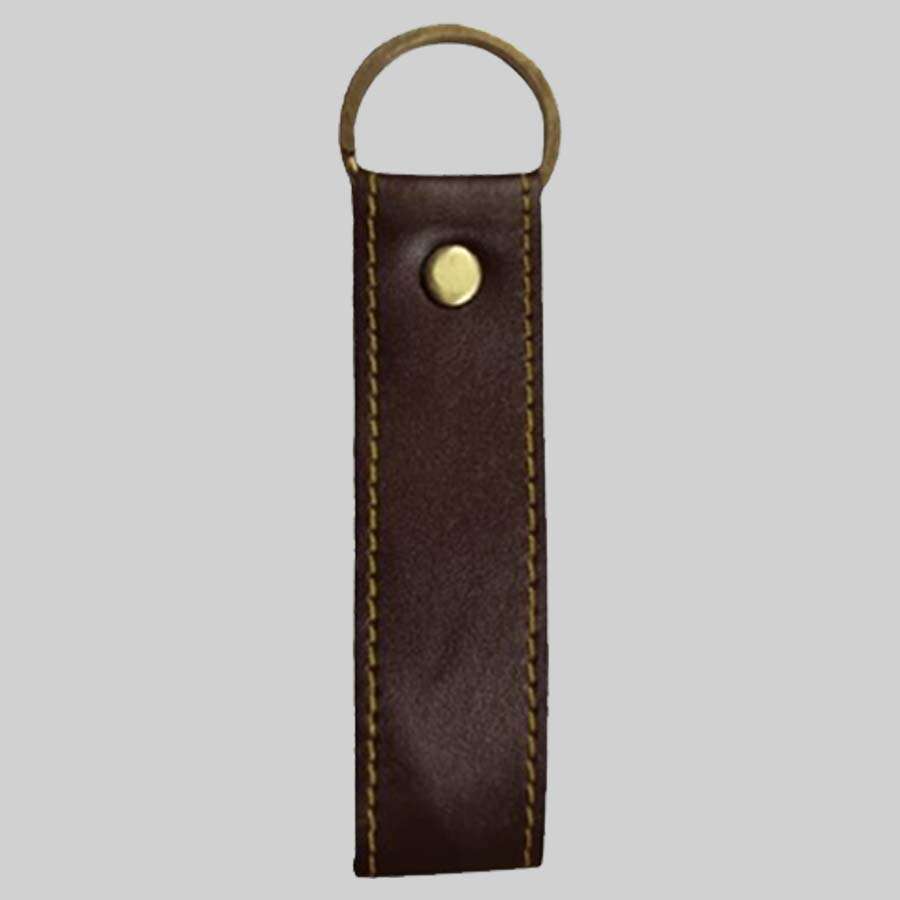 Keychain Faux Leather - Brown
