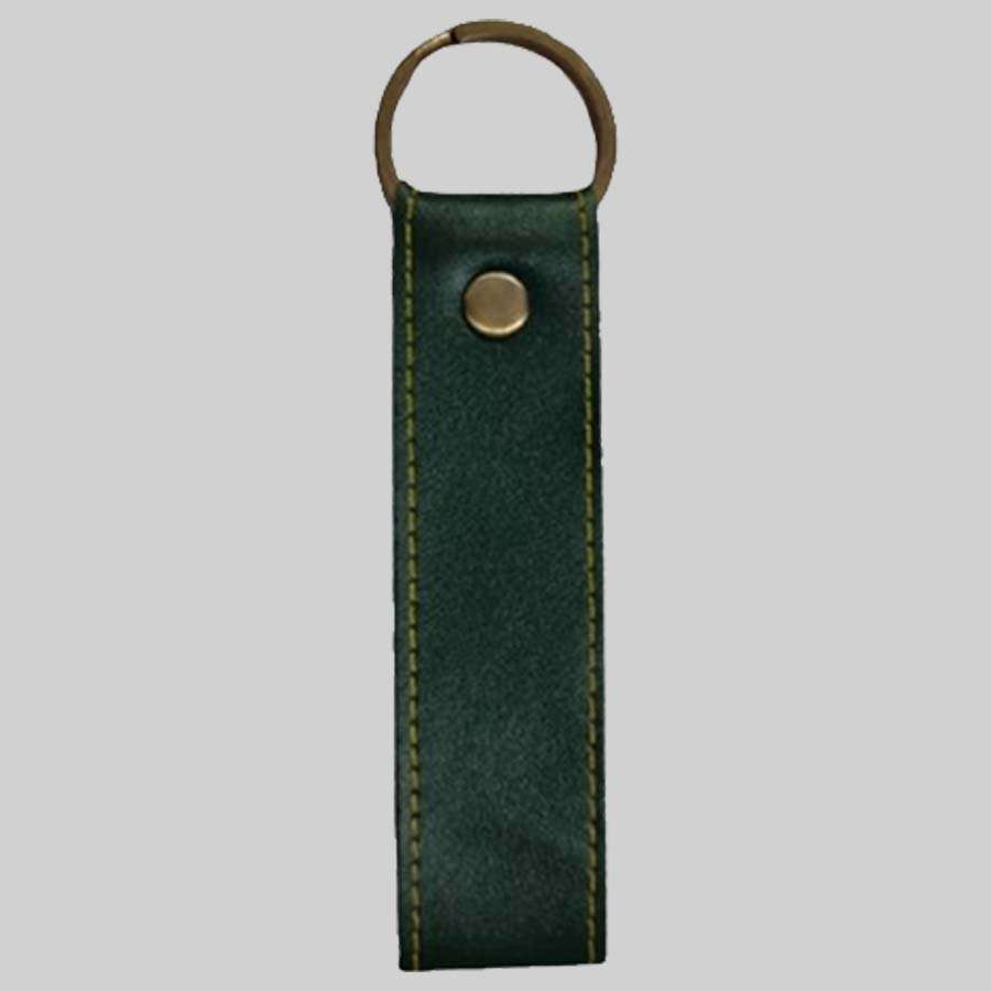 Keychain Faux Leather - Olive