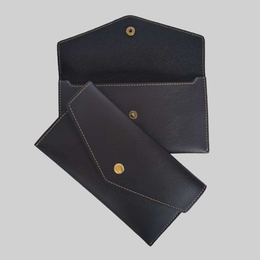 Ladies Minimal Clutch Bangkok Leather - Black