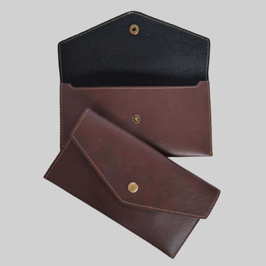 Ladies Minimal Clutch Bangkok Leather - Brown