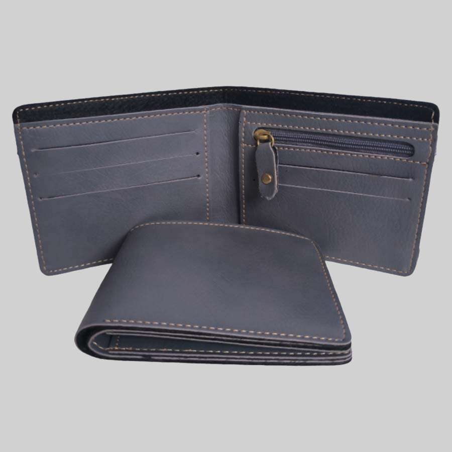 Men's Bangkok Leather Wallet - Gray