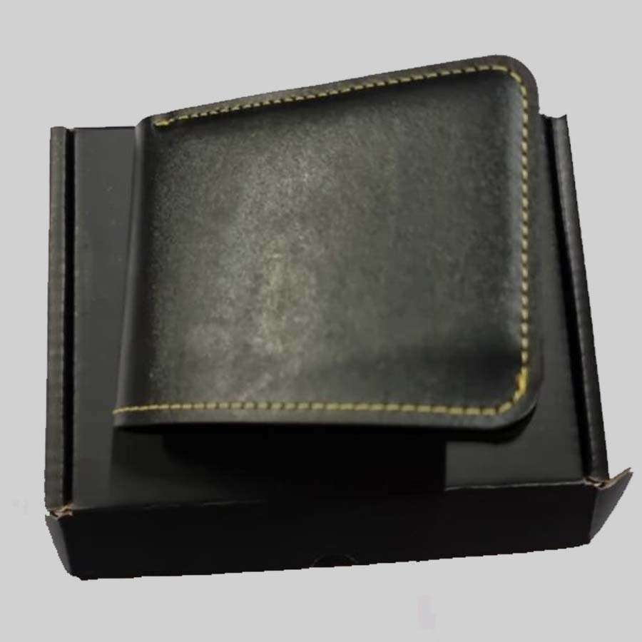 Men's Faux Leather Wallet - Black