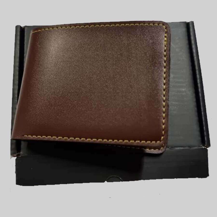 Men's Faux Leather Wallet - Brown