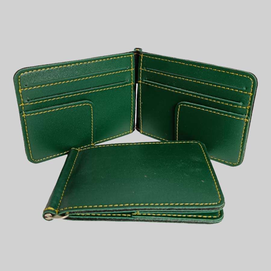 Money Clipper Faux Leather - Olive