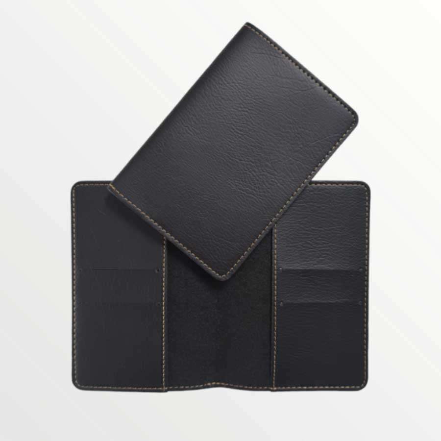 Passport Cover Bangkok Leather - Black
