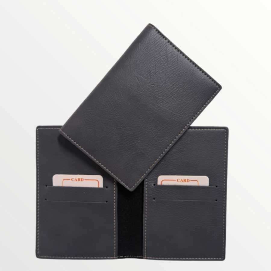 Passport Cover Bangkok Leather - Gray