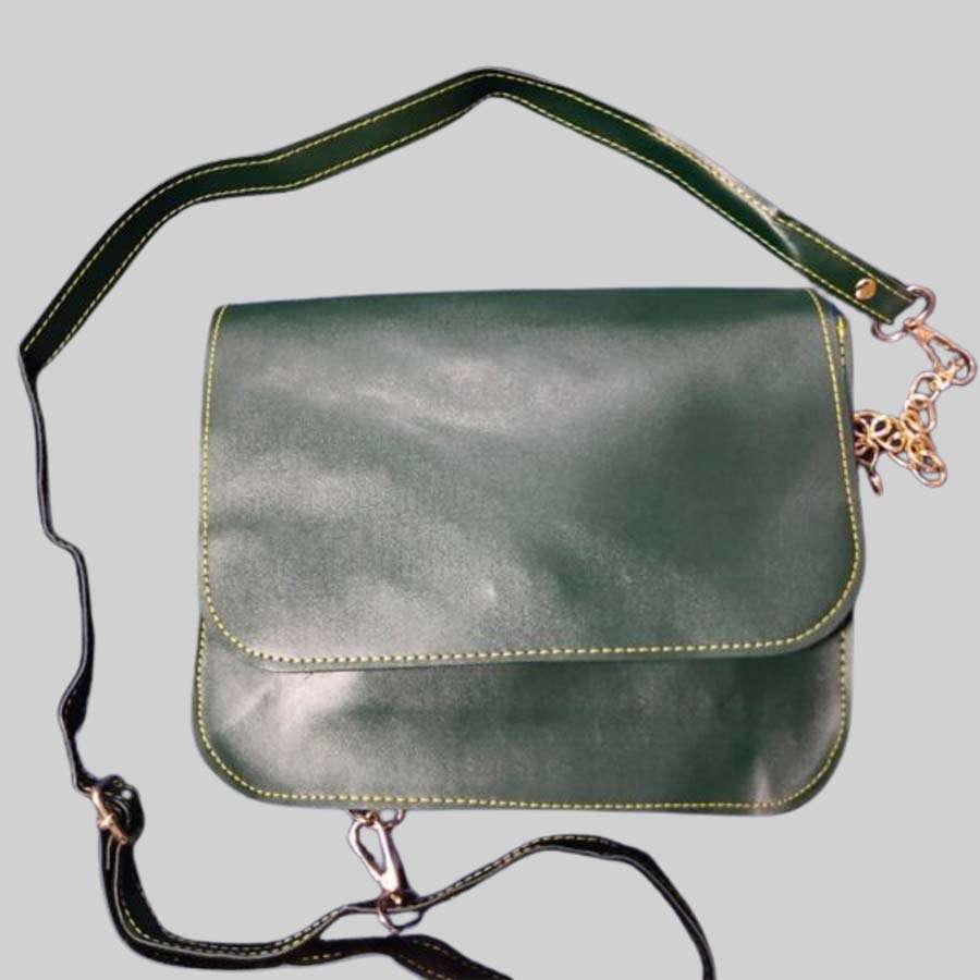 Sling Bag Faux Leather - Olive