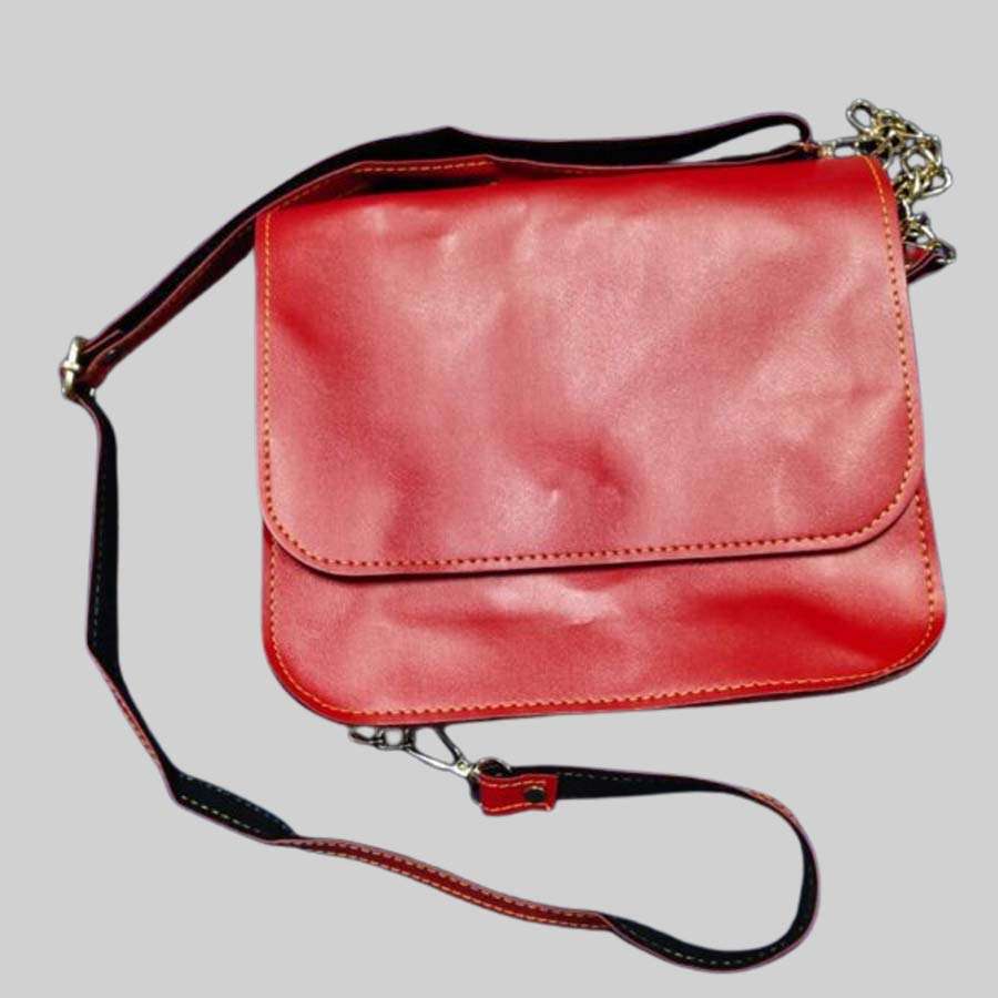 Sling Bag Faux Leather - Red