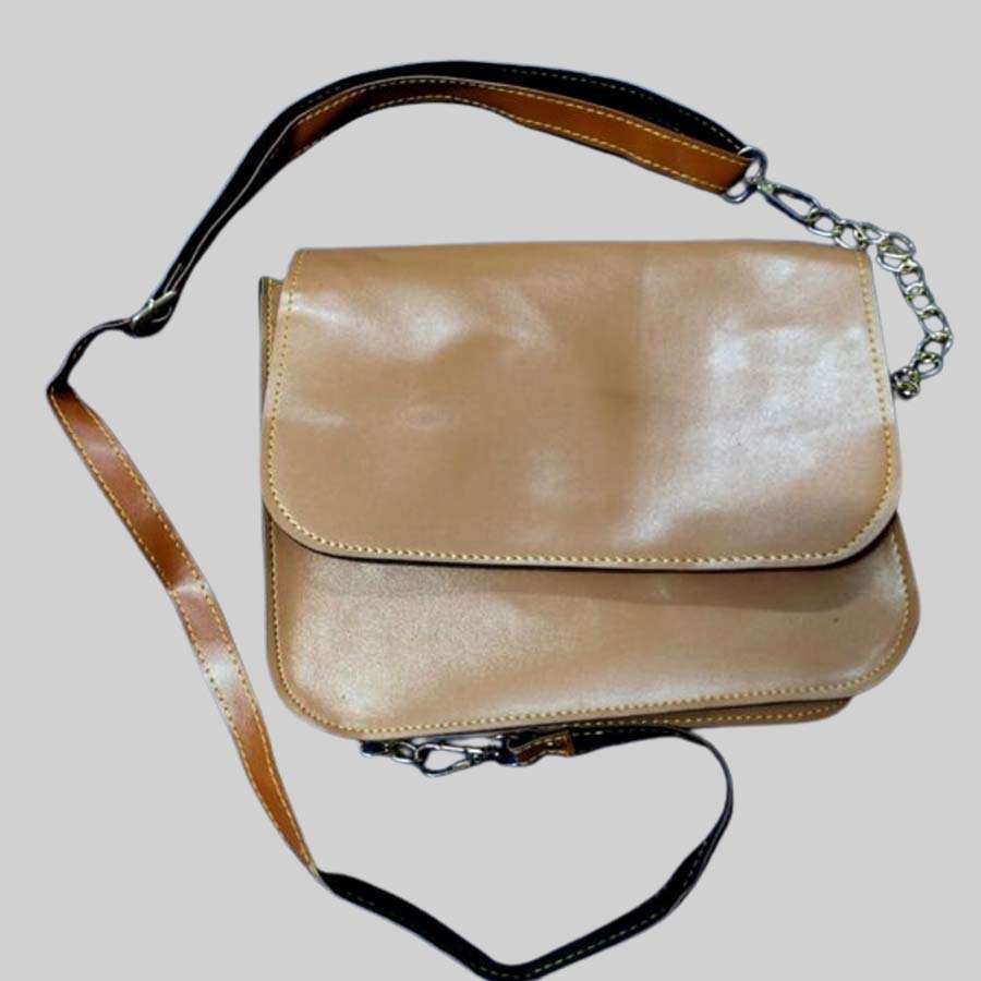 Sling Bag Faux Leather - Tan