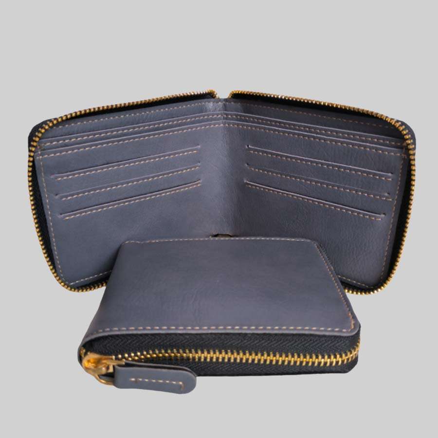 Unisex Wallet Bangkok Leather - Gray