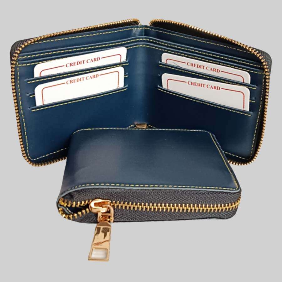 Unisex Wallet Faux Leather - Blue