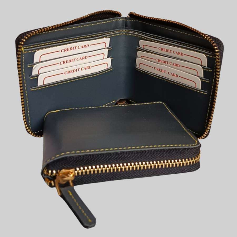 Unisex Wallet Faux Leather - Gray