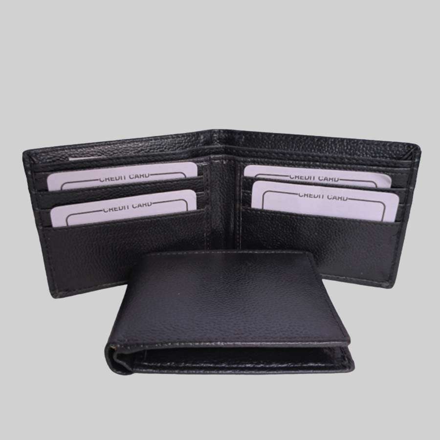 Men's Italian Leather Wallet - Black