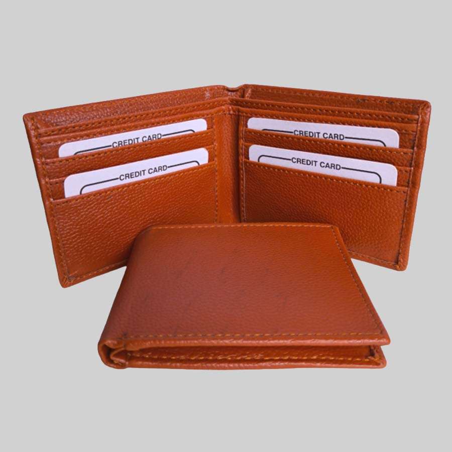 Men's Italian Leather Wallet - Tan